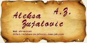 Aleksa Zujalović vizit kartica